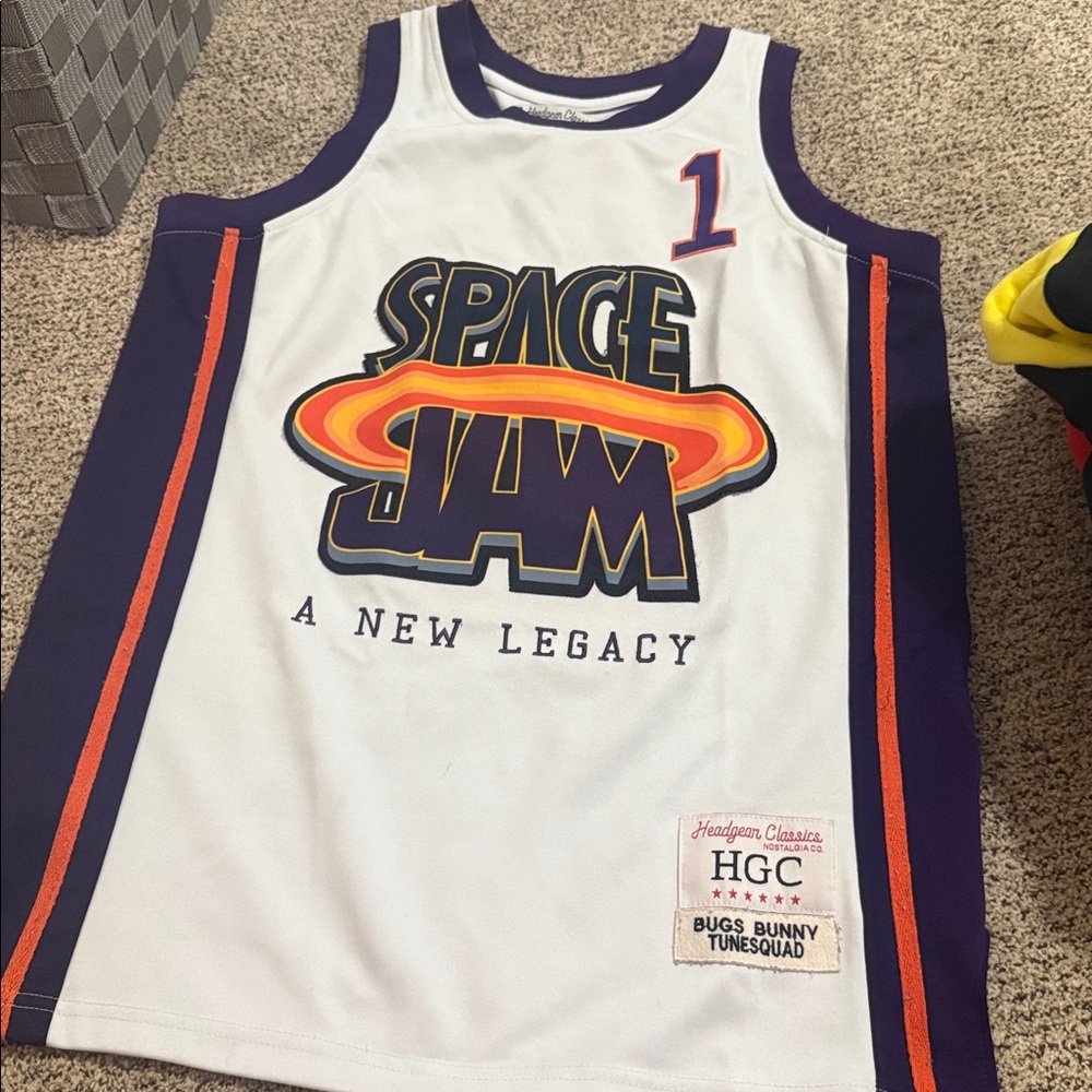 Bugs Bunny Space Jam A New Legacy Men's Headgear Classics Basketball Jersey